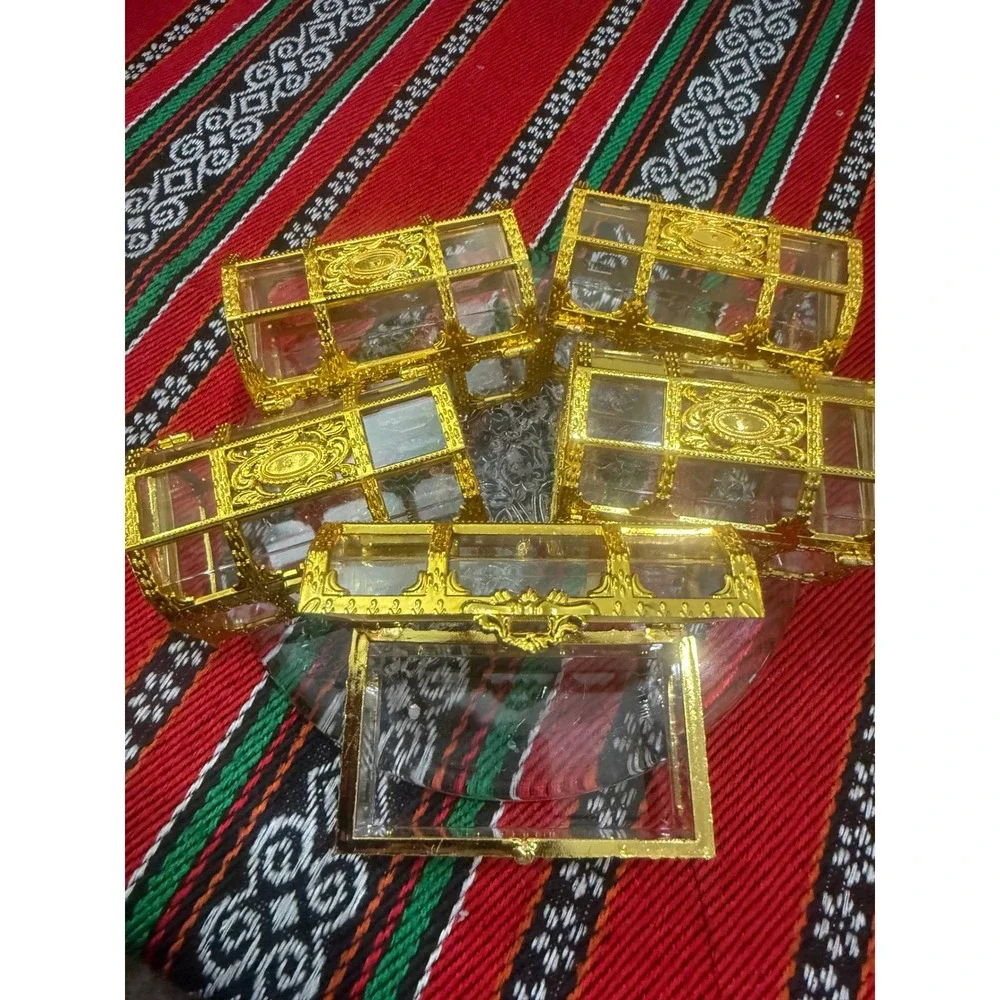 Gold 12Treasure Chest Candy Box Favor Party Wedding Decorative Containers henna